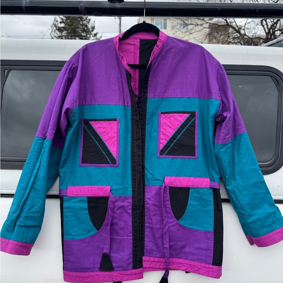 Reversible Colorful Patchwork Jacket - Picture 3 of 5